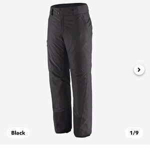 Patagonia insulated powder town snow pants black